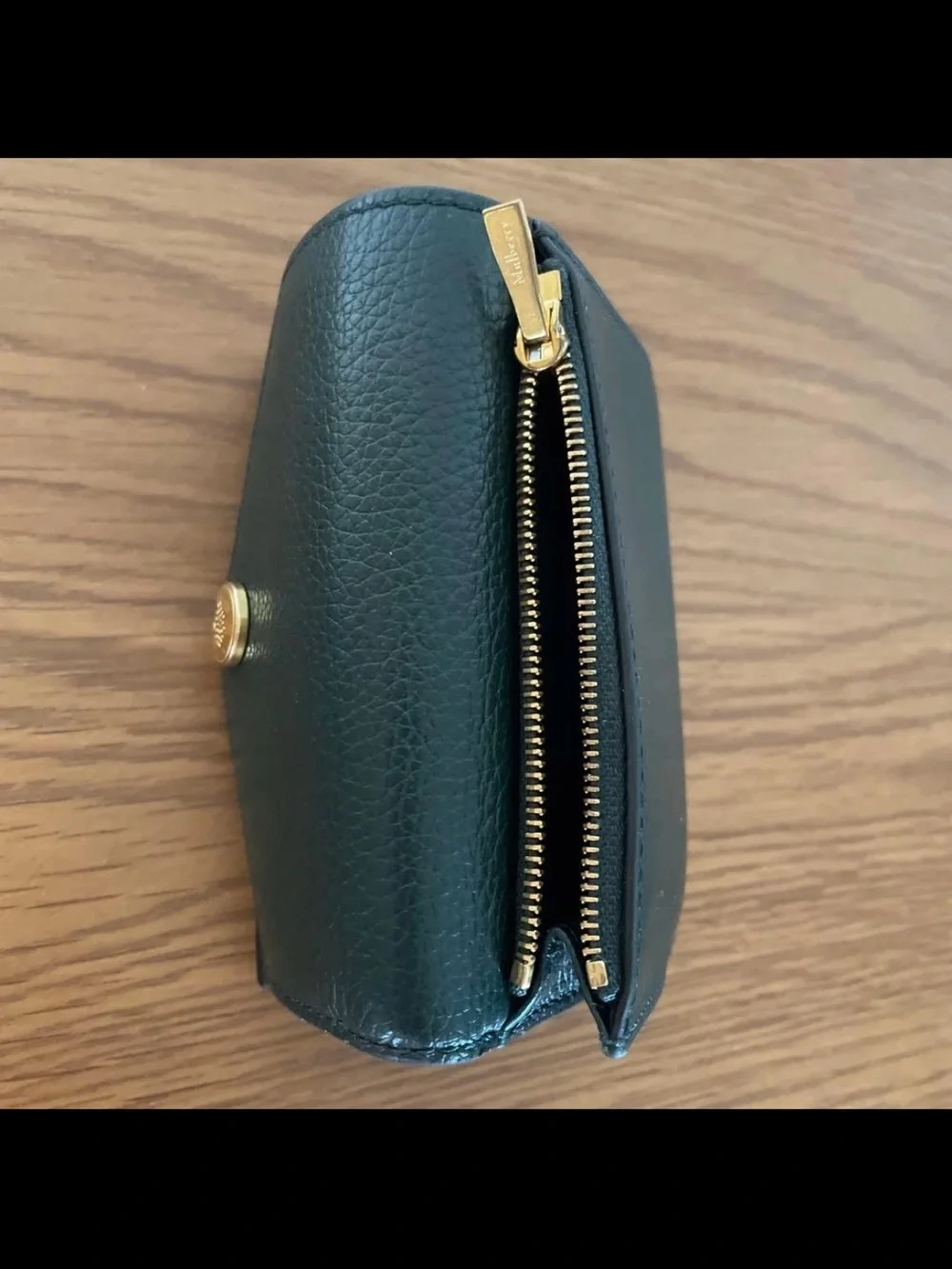 Mulberry Dark Green Pebbled Leather Envelope Card Case